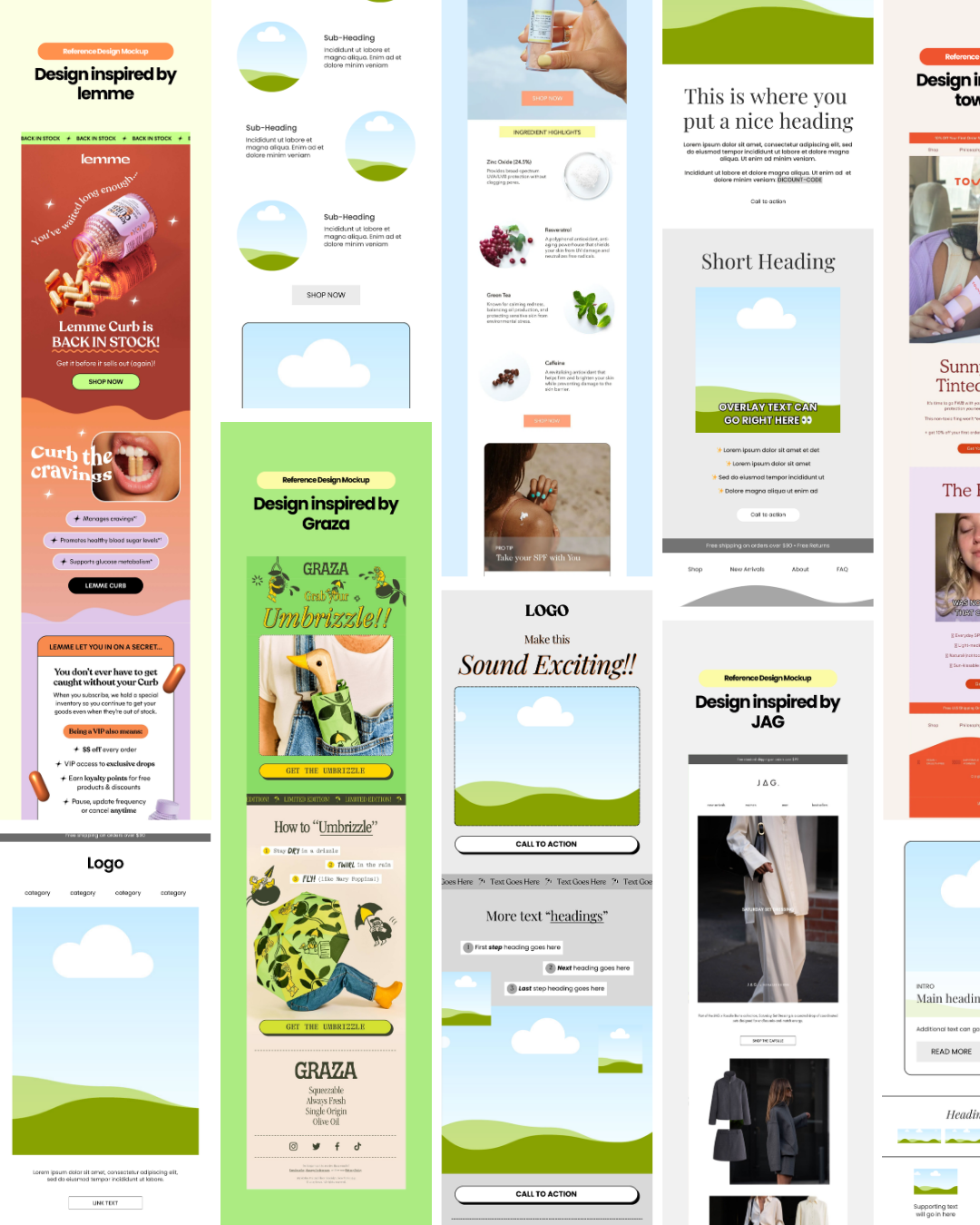 13 Canva email templates preview
